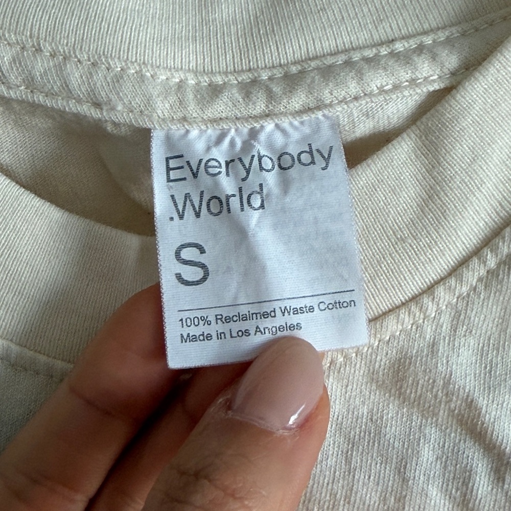 Everybody World Cream Baby Cotton Tee - Picture 3 of 3